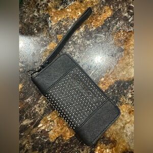 Michael Kors Black Studded Wristlet